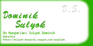 dominik sulyok business card